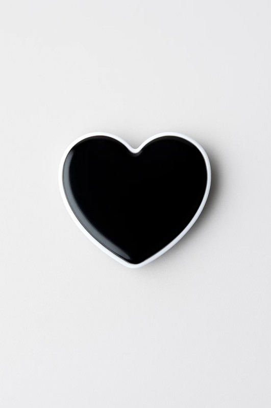 Попсокет "Black heart", gold