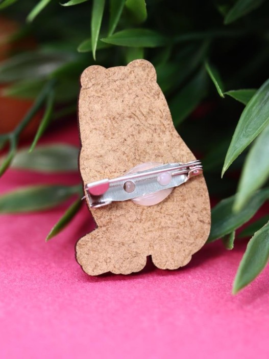 Значок ECO из дерева Capybara donut 