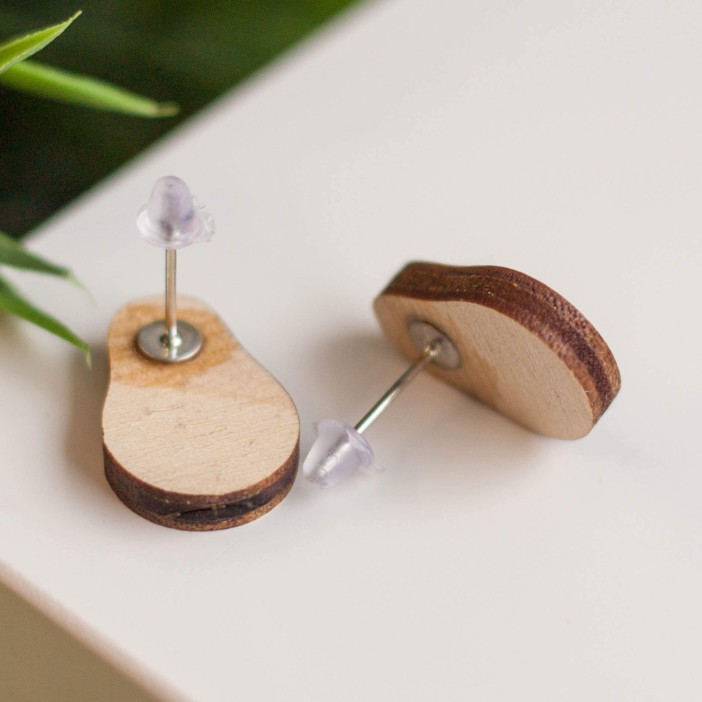 Серьги ECO из дерева TWO AVO 
