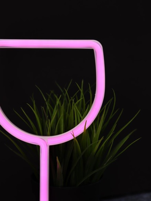 Неоновый подвесной ночник «Glass», USB, розовое свечение (27х15 см) 