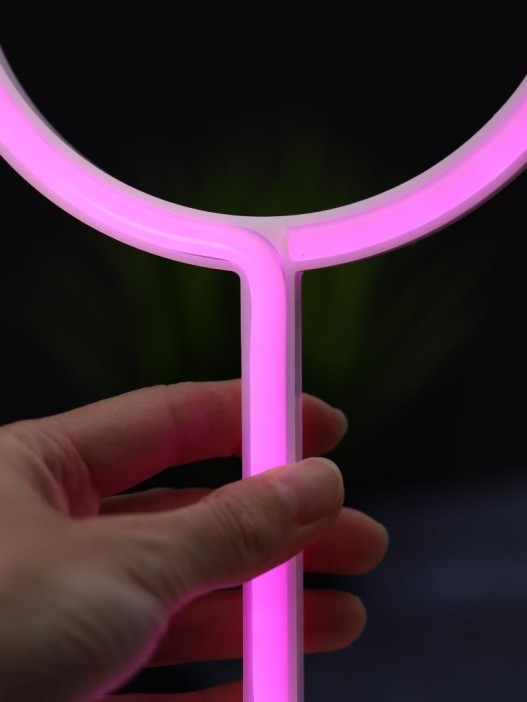 Неоновый подвесной ночник «Glass», USB, розовое свечение (27х15 см) 