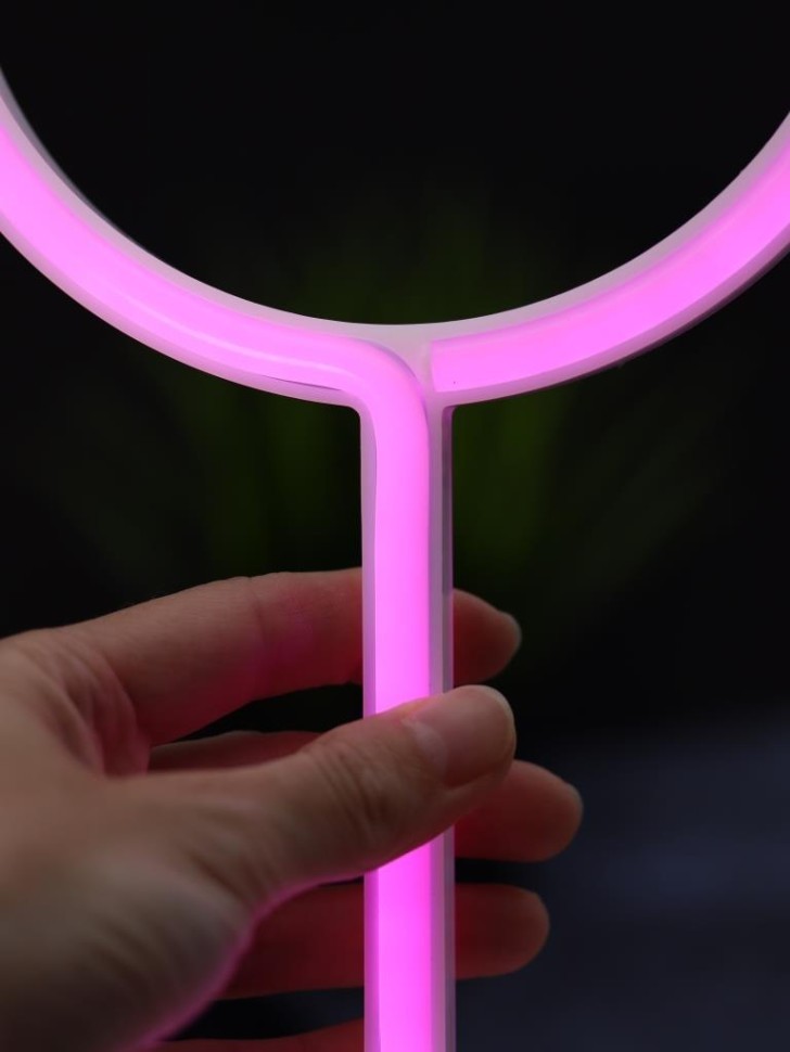 Неоновый подвесной ночник "Стакан", USB, розовое свечение (27х15 см)