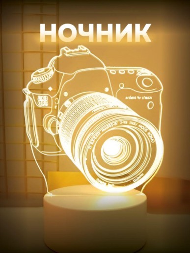Ночник iLikeGift "Camera" LED, USB (9х18 см)
