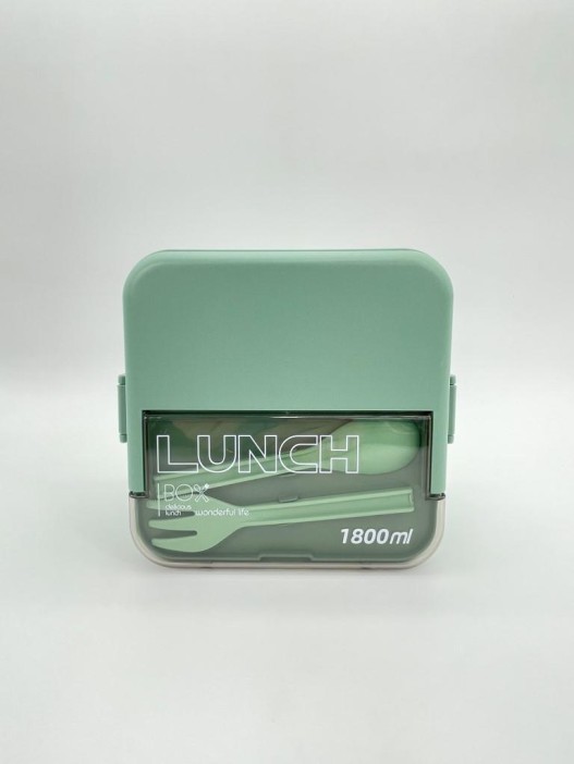Ланчбокс &quot;Sistem lunch&quot;, зелёный, 2 яруса, 4 отделения (1800 мл) 