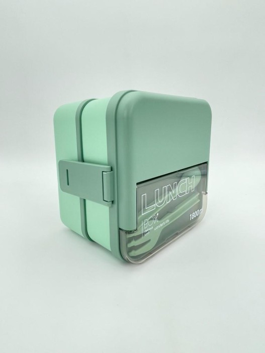Ланчбокс &quot;Sistem lunch&quot;, зелёный, 2 яруса, 4 отделения (1800 мл) 