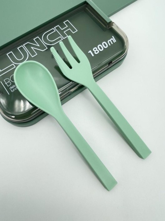 Ланчбокс &quot;Sistem lunch&quot;, зелёный, 2 яруса, 4 отделения (1800 мл) 