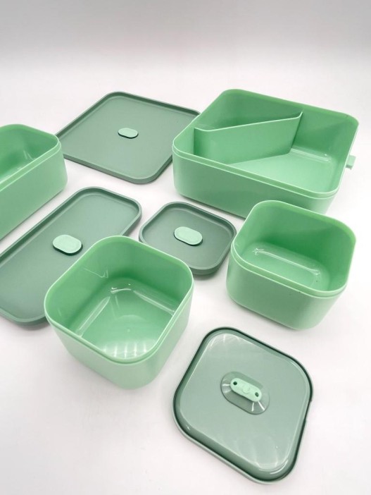 Ланчбокс &quot;Sistem lunch&quot;, зелёный, 2 яруса, 4 отделения (1800 мл) 