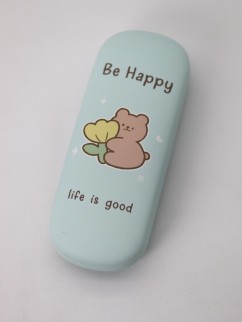 Чехол для очков &quot;Be happy life is good&quot;, green