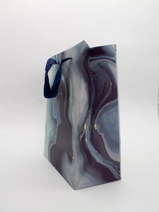 Пакет подарочный «Marble streaks», violet (26*32*12.5) 