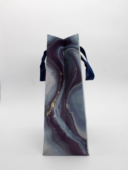 Пакет подарочный «Marble streaks», violet (26*32*12.5) 