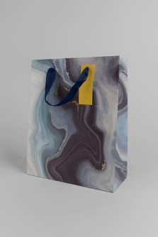 Пакет подарочный «Marble streaks», violet (26*32*12.5)