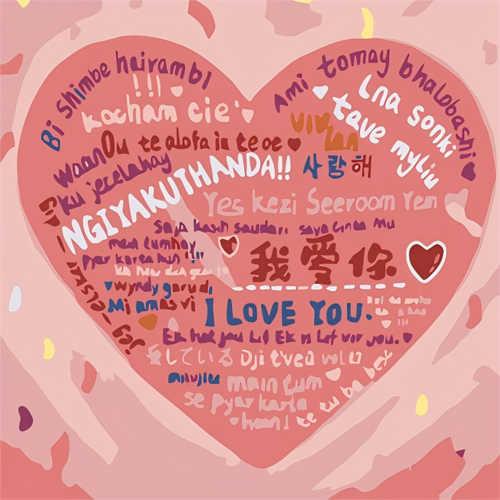 Картина по номерам на подрамнике Draw Me! «Heart with text», (20*20 см) 