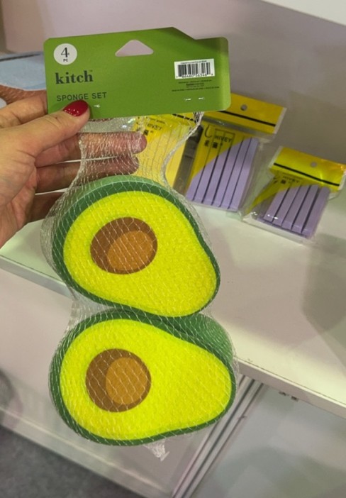 Набор губок для посуды 4 шт. &quot;Avocados&quot; 