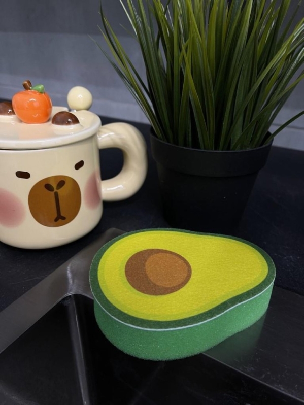 Набор губок для посуды 4 шт. "Avocados"