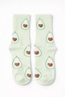 Носки женские "Авокадо с сердечком", р. 35-40