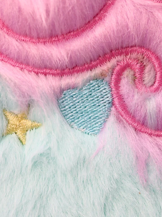 Блокнот плюшевый &quot;Beautiful unicorn&quot;, green mix, 15х21 см, плотность 80 гр. 