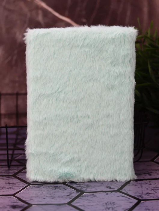 Блокнот плюшевый &quot;Beautiful unicorn&quot;, green mix, 15х21 см, плотность 80 гр. 