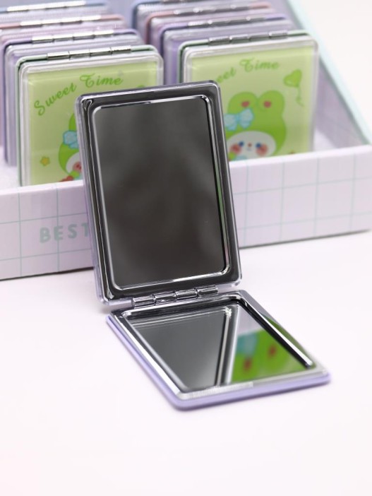 Зеркало шейкер раскладное &quot;Sweet Time Rabbit&quot;, фиолетовое, 8*6 см 