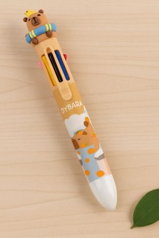 Разноцветная ручка 8 в 1 "Capybara and circle", brown