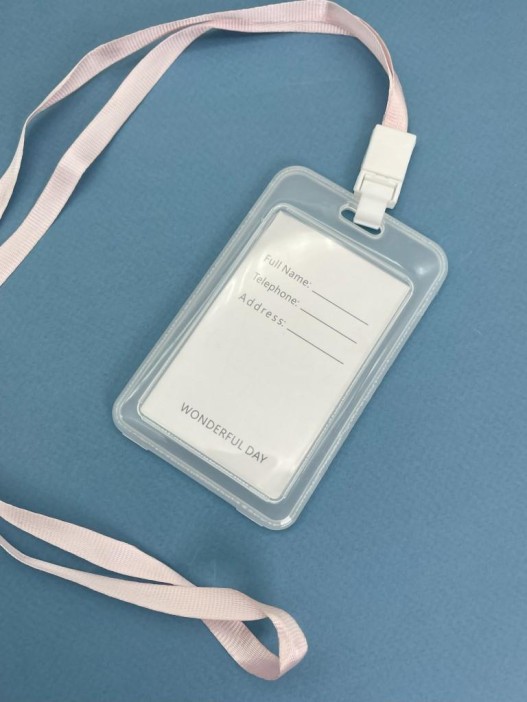 Держатель для карт с шнурком &quot;Bear cake&quot;, blue (11.5*7 см) 