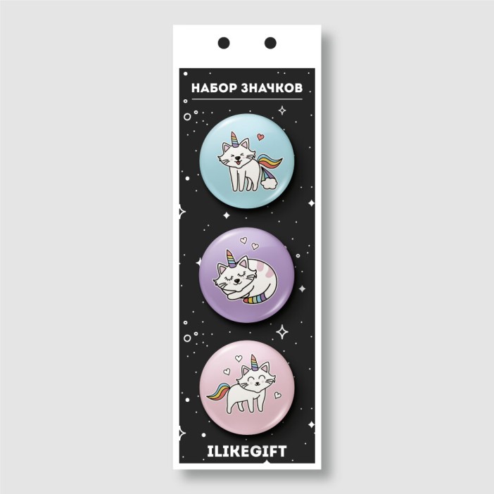 Набор значков CatCorn 