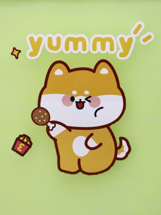 Папка пенал &quot;Shiba-inu yummy&quot;, green (23.5*31 см) 
