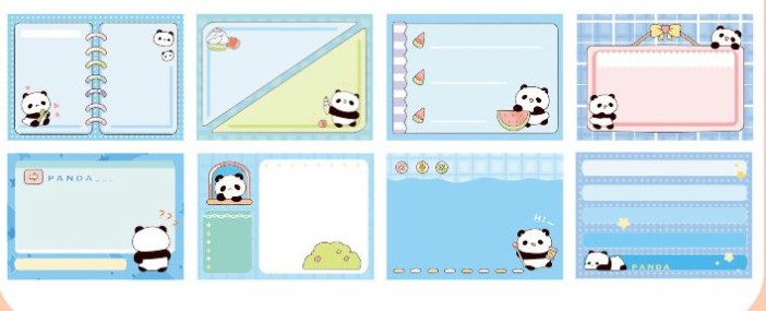 Стикеры в рулоне &quot;Panda&quot;, blue 