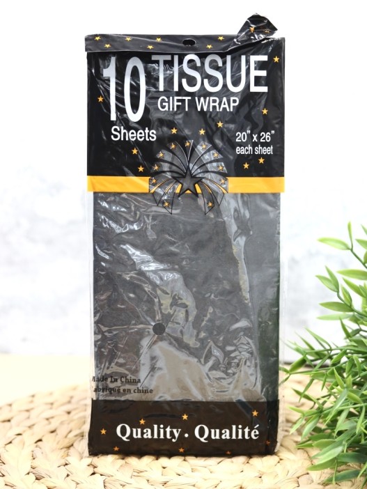 Бумага тишью &quot;Classic&quot;, black, 50 х 66 см, 14 г/м2 (набор 10 шт.) 