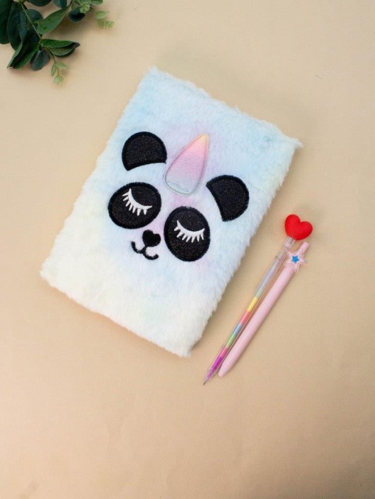 Блокнот плюшевый «Pandacorn», pink, 21,5х15 см, плотность 70 гр. 