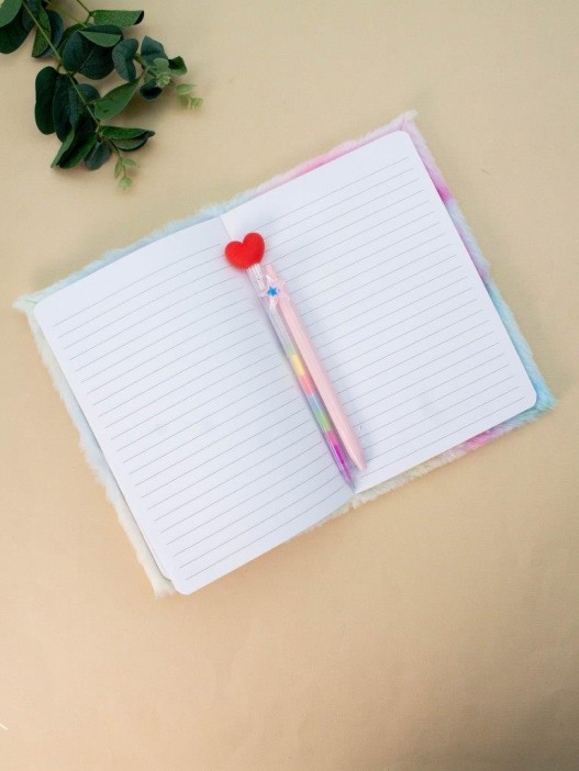 Блокнот плюшевый «Pandacorn», pink, 21,5х15 см, плотность 70 гр. 