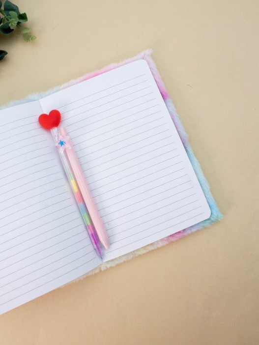 Блокнот плюшевый «Pandacorn», pink, 21,5х15 см, плотность 70 гр. 