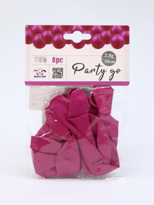 Набор воздушных шаров 8 шт. &quot;Monochrome magic&quot;, rose red (30 см) 