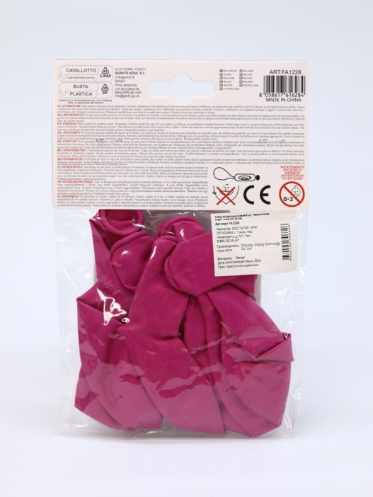 Набор воздушных шаров 8 шт. &quot;Monochrome magic&quot;, rose red (30 см) 