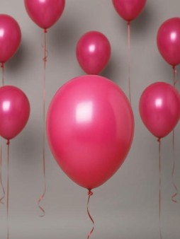 Набор воздушных шаров 8 шт. "Monochrome magic", rose red (30 см)