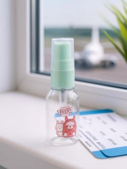 Дорожная бутылочка "Family bunny", green (25 ml)