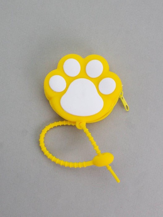 Брелок-кошелёк "Кошачья лапка", желтый (5*3.8 см) 