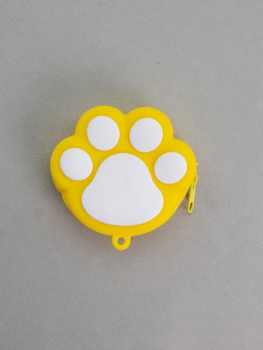 Брелок-кошелёк "Кошачья лапка", желтый (5*3.8 см) 