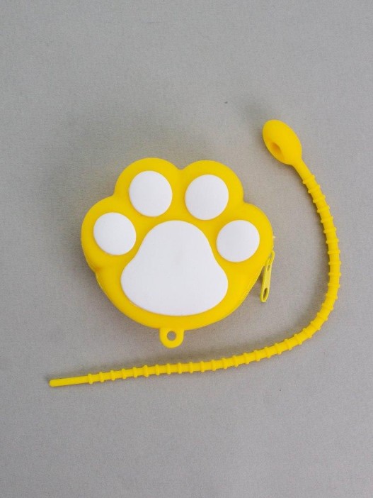 Брелок-кошелёк "Кошачья лапка", желтый (5*3.8 см) 