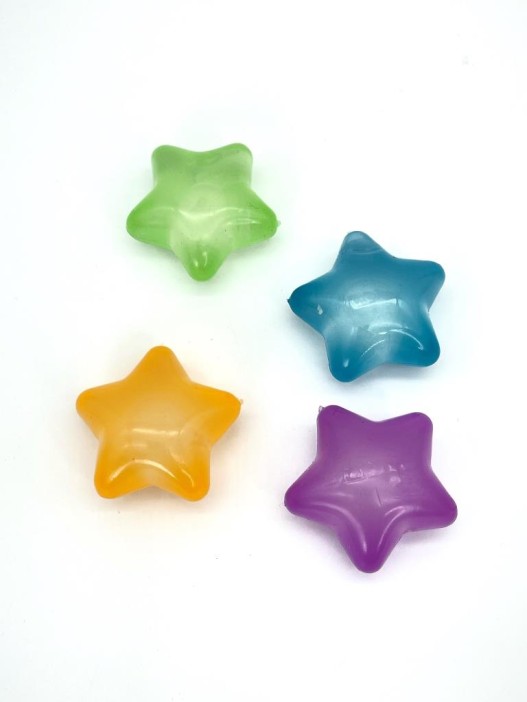 Мялка - антистресс «Rainbow star», mix, 1 банка, 20 шт. (12,3*13 см) 