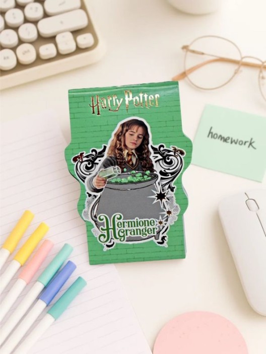 Блокнот фигурный А7 "Гарри Поттер-3", 40л, на скрепке, тиснение золотой фольгой 