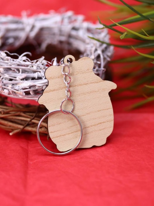 Брелок ECO из дерева "Хомячок и баблти" 