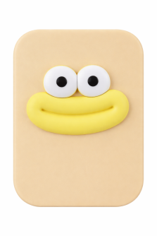 Зеркало с расческой "Thick-lipped", жёлтое