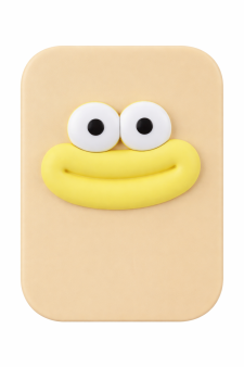 Зеркало с расческой "Thick-lipped", жёлтое