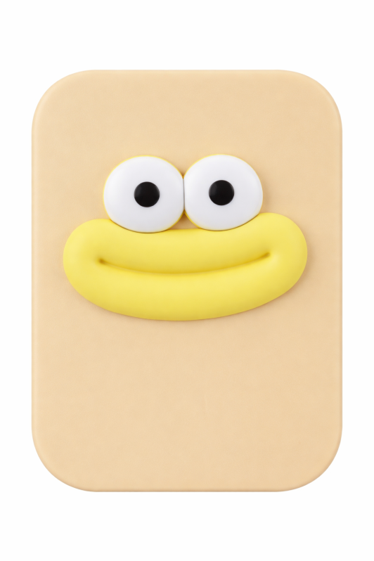 Зеркало с расческой "Thick-lipped", жёлтое 