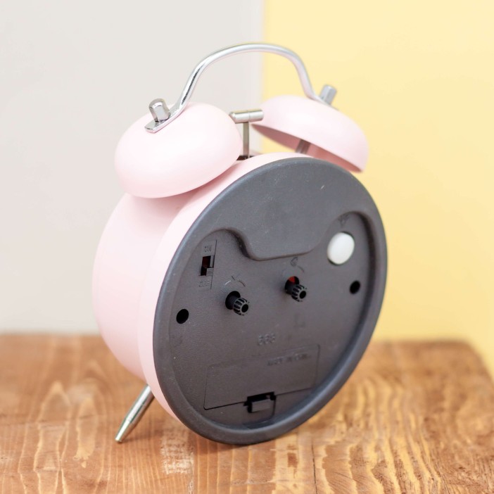 Часы-будильник "Numeral white", pink 