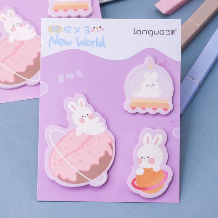 Блок для заметок &quot;Cosmo hare&quot;, pink 