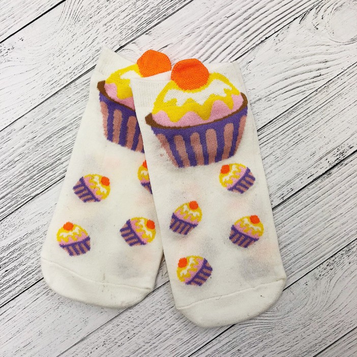 Носки "Пирожное", white 