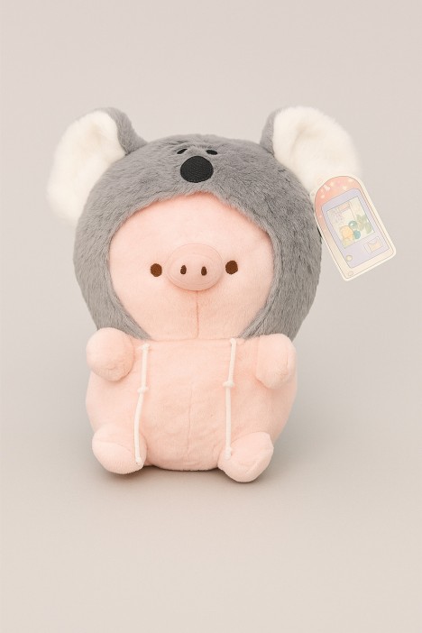 Мягкая игрушка "Animal hat pig", gray, 20 см 