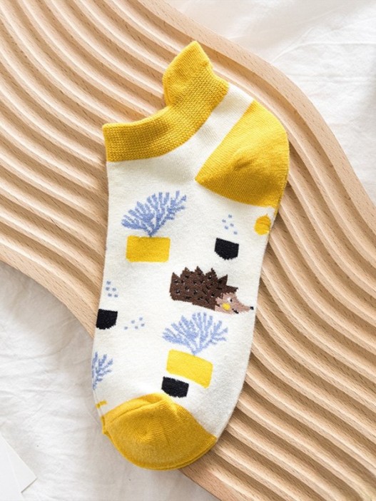 Носки iLikeGift «Hedgehog», yellow, мужские/женские евро размер 35-41 