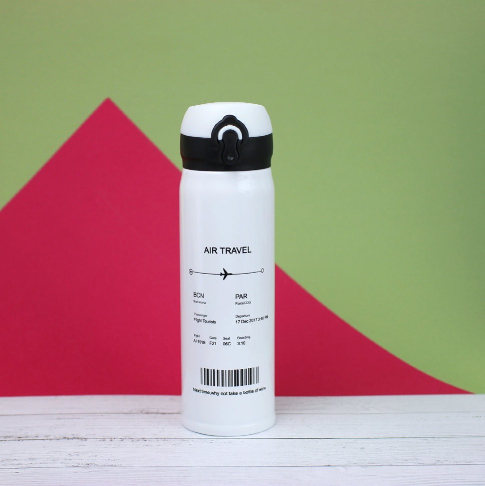 Термос"Air travel" white (450ml)